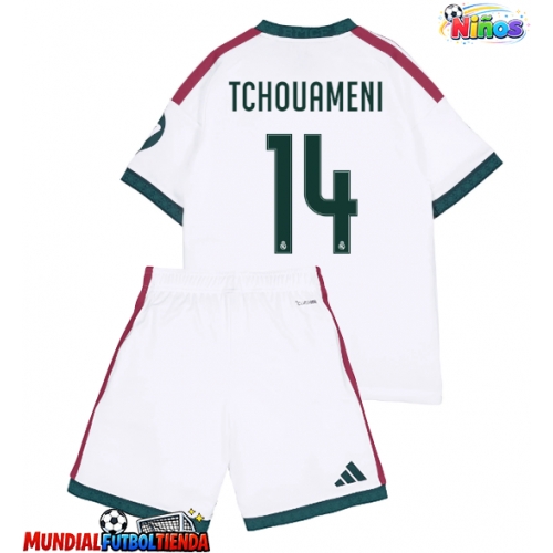 Camiseta Real Madrid Aurelien Tchouameni #14 Primera Equipación Replica 2026-27 para niños mangas cortas (+ Pantalones cortos)